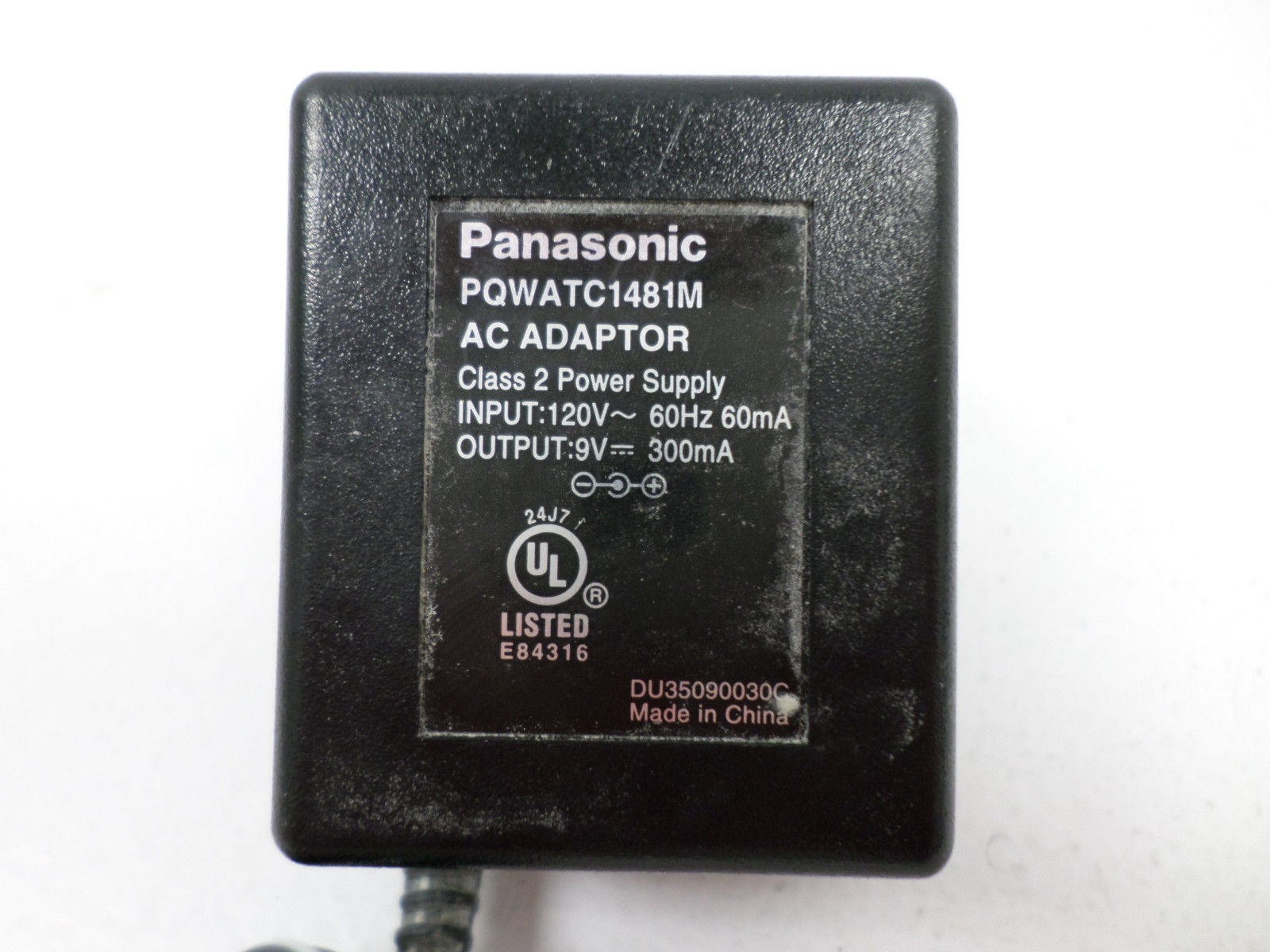 New 9V 300mA Panasonic AC ADAPTER PQWATC1481M Power Supply